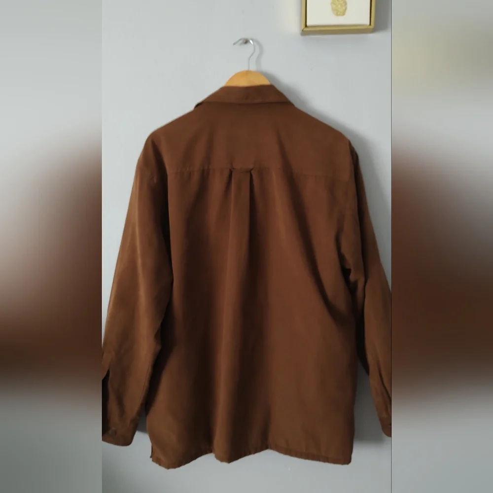 Jacket Men's Winter Weatherproof Lined Style Shacket Brown Medium Warm